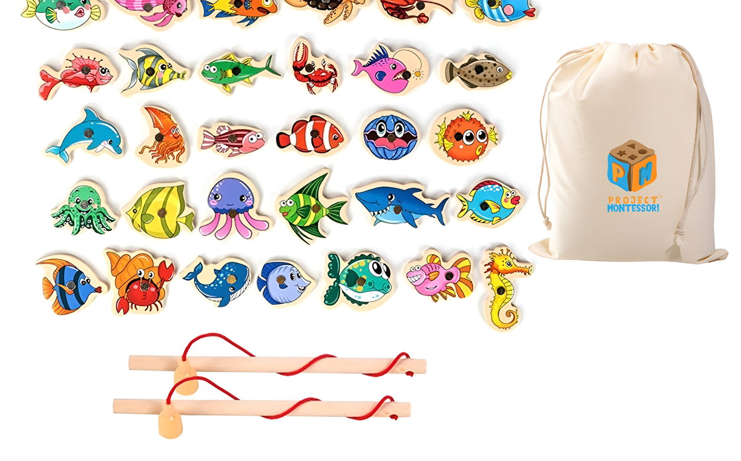Montessori Magnetic Fishing Game