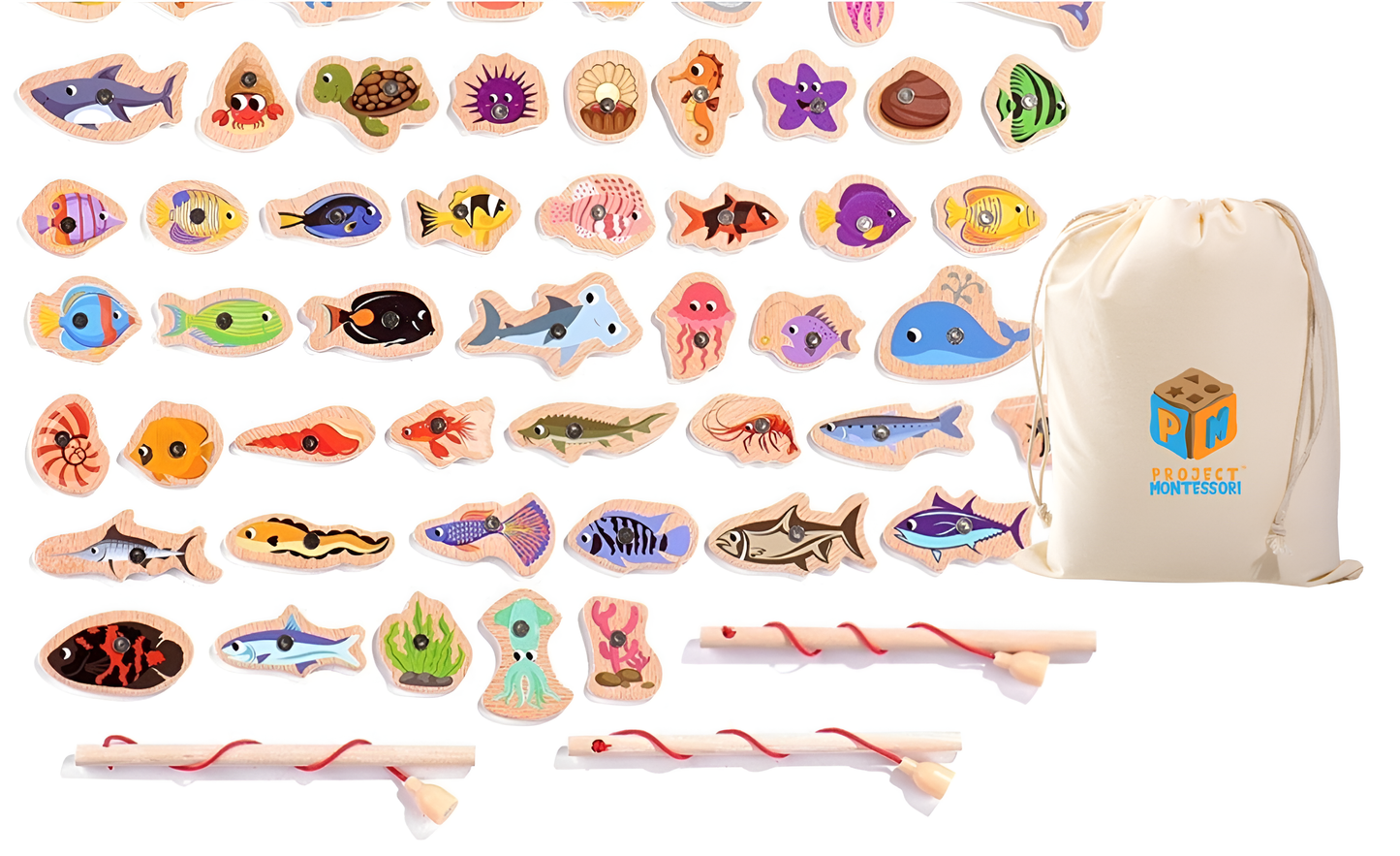 Montessori Magnetic Fishing Game